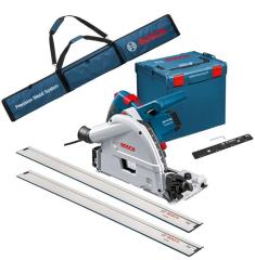 Bosch GKT55GCE Plunge Saw with 2x Guide Rails,Connector and Bag