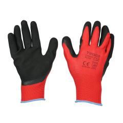 TIMCo Toughlight Grip Gloves Sandy Latex Coated Polyester