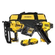 DeWalt DCK246P2-GB 18V Brushless Nailer Twin Pack With 2x 5.0Ah Batteries DeWalt DCK246P2-GB 18V Brushless Nailer Twin Pack With 2x 5.0Ah Batteries