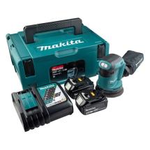 Makita DBO180RTJ 18V 125mm Random Orbital Sander Body With 2x 5Ah Batteries