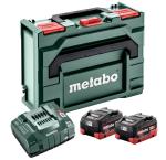 Metabo Basic Set 2 x 18v LiHD 10.0Ah Batteries & ASC 145 Charger With MetaBOX Metabo Basic Set 2 x 18v LiHD 10.0Ah Batteries & ASC 145 Charger With MetaBOX