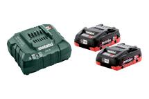 Metabo Basic Set 2 x 18v LiHD 4.0Ah Batteries & ASC 55 Charger