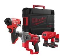Milwaukee M12FPP2M2-5253X M12 FUEL 12V Impact Driver & SDS+ Hammer Kit