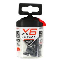TIMco No.2 x 25mm X6i Impact Pozi Driver Bits Pack Of 10 TIMco No.2 x 25mm X6i Impact Pozi Driver Bits Pack Of 10