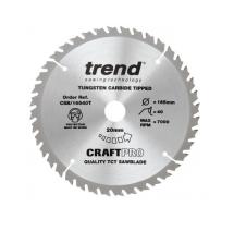 Trend CSB/16540T TCT Craft Saw Blade 165mm x 40T x 20mm Thin