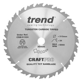 Trend CSB/31524 TCT saw blade 315mm x 24 teeth x 30mm