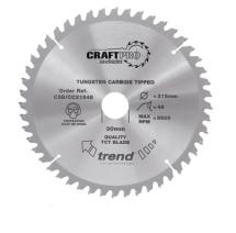Trend CSB/CC21548 TCT Craft Saw Blade Crosscut 215mm x 48T x 30mm